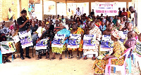 Chief Inspector Kwabena Asiedu addressing the people