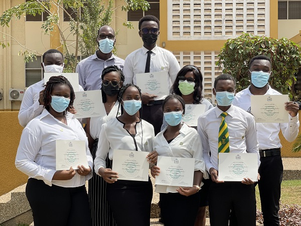 The ten Optometry students from the Kwame Nkrumah University of Science and Technology