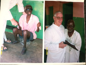 Fr. Andrew Campbell shares a heartwarming photo with a leper