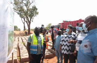 Officials at the site of the Integrated Recycling and Compost Plant