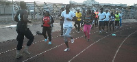 Old students of KAWSEC exercise for good health