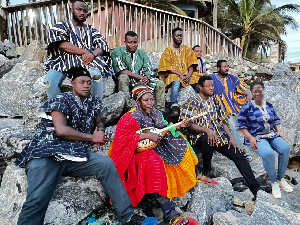 King Ayisoba with his band