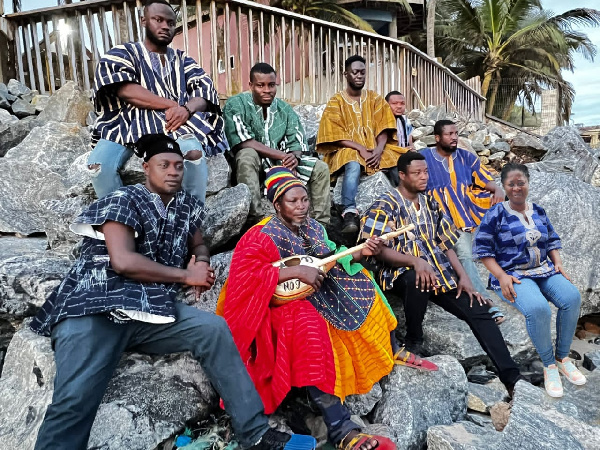 King Ayisoba with his band