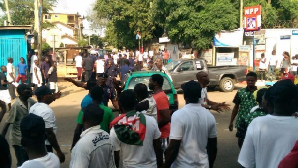 The scene at the Nima residence of Nana Akufo-Addo