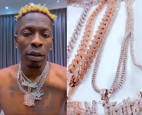 Dancehall musician Shatta Wale flaunts his diamonds