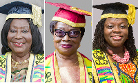 Left - right: UG's all female principal officers - Chinery Hesse, Sophia Akufo and Nana Aba Amfo