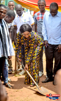 Lawyer Barbara Oteng-Gyasi during the sod cutting ceremony