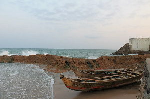 The view from the dungeon of the Cape Coast Castle