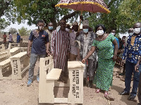 The Nakyiere family procured eighty-four (84) furniture for the students of Guo JHS