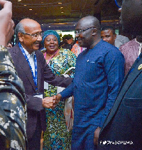 Dr. Mahamudu Bawumia, Vice President with David Raaquinha, President of EXIM Bank of India