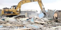 Residents were left stranded after the demolition