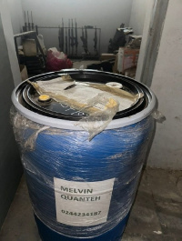 The barrel used by Dartey to smuggle guns to Ghana