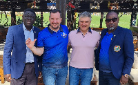 Charles Osei Asibey and Kofi Addo-Agyekum with two other dignitaries