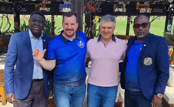 Charles Osei Asibey and Kofi Addo-Agyekum with two other dignitaries