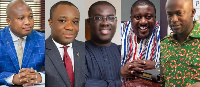 Sammuel Okudzeto Ablakwa, Felix Kwakye Ofosu, Sammy Awuku, Nana B and Eugene Arhin