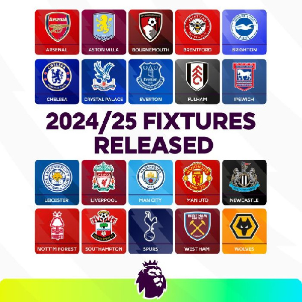 2024/25 Premier League fixtures