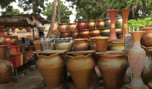 A photo of flower pots