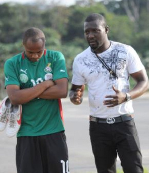 Blak Stars captain, Andre Ayew and Fiifi Tackie