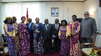 Former President Mahama missing from the group photograph with Akufo-Addo et al