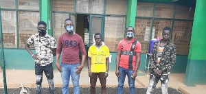 The five were caught on two motorbikes with Burkina Faso registration numbers