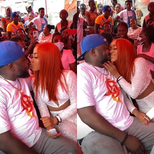 DKB and Akuapem Poloo exchange kisses