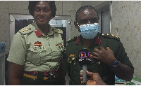 Colonel Dr Kwame Acheampong Adomako, (right) with another colleague