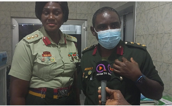 Colonel Dr Kwame Acheampong Adomako, (right) with another colleague