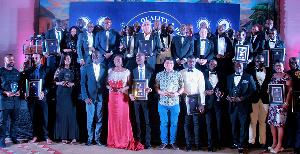 The award receipients in a photo