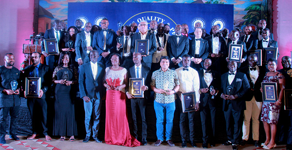 The award receipients in a photo