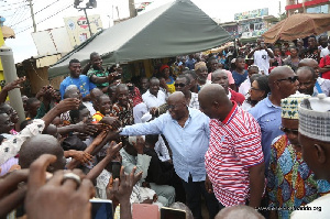 Nana Akufo-Addo interacting with some residents (file photo)