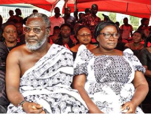 Late Ebony's parents at her funeral