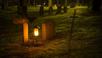 The deceased grave had been reinforced with concrete at the time of the incident, Photo-Micael Widel