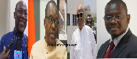 Ekwow Spio Garbrah, Alban Bagbin, Prof. Joshua Alabi, and Sylvester Mensah