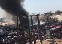 The fire has destroyed so many shops at the market