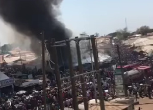 The fire has destroyed so many shops at the market