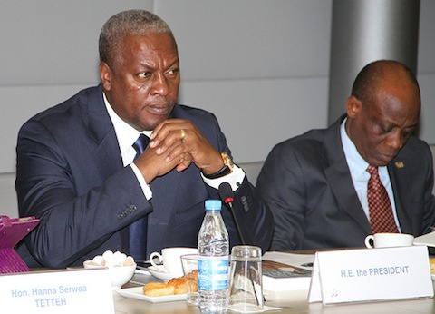 Finance Minister Seth Terkper with President Mahama