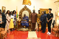 Some members of the delegation in a picture with Otumfour Osei Tutu II