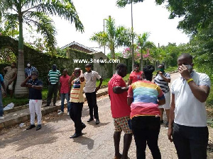 Some of the workers who besieged the hotel