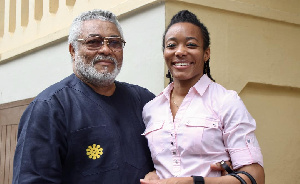 Dr. Zanetor Agyeman Rawlings With Her Late Dad, JJ Rawlaings 