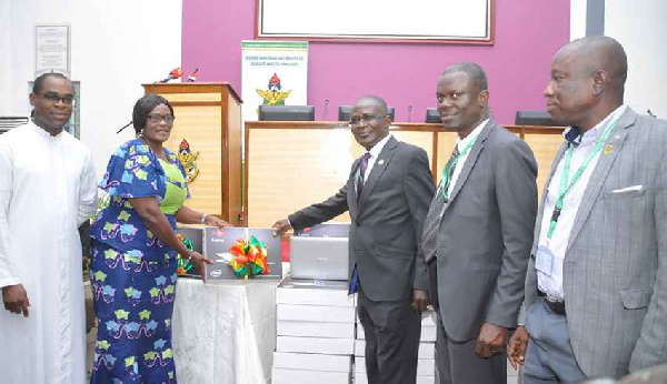 Management of KNUST donates laptops to 74 selected less endowed Senior High Schools