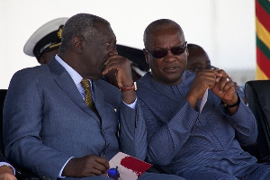 Former presidents John Mahama and Kufuor