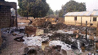 Ruins after clashes