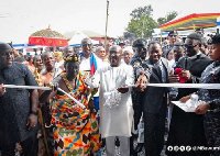 Dr. Mahamudu Bawumia commissioning Police station