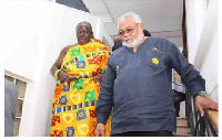 Asantehene Otumfuo Osei Tutu II and Former President Jerry John Rawlings