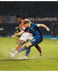 Salisu scored his first Champions League goal for Monaco