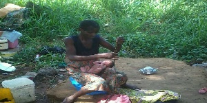 The mentally challenged woman gave birth in a bush at Effiakuma, Takoradi