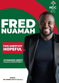 The viral poster of Fred Nuamah