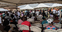 Some voters at the polling station