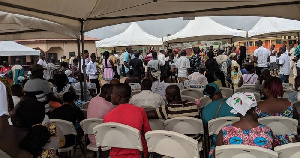 Some voters at the polling station