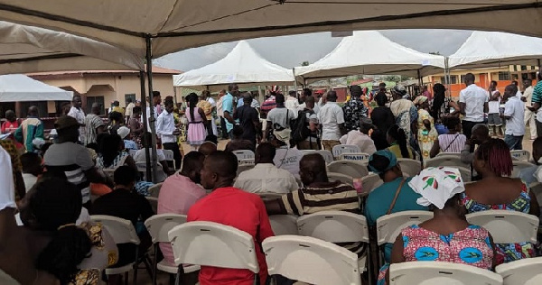 Some voters at the polling station